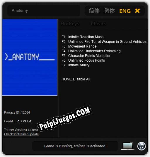 Anatomy: Trainer +7 [v1.5]