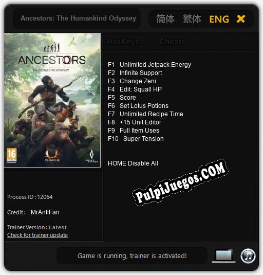 Ancestors: The Humankind Odyssey: Treinador (V1.0.1)