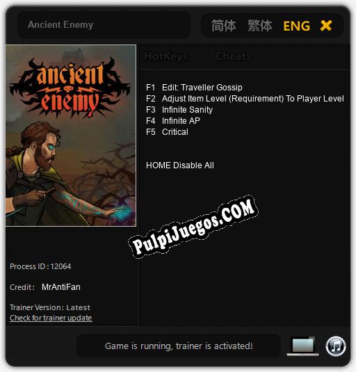 Entrenador liberado a Ancient Enemy [v1.0.5]