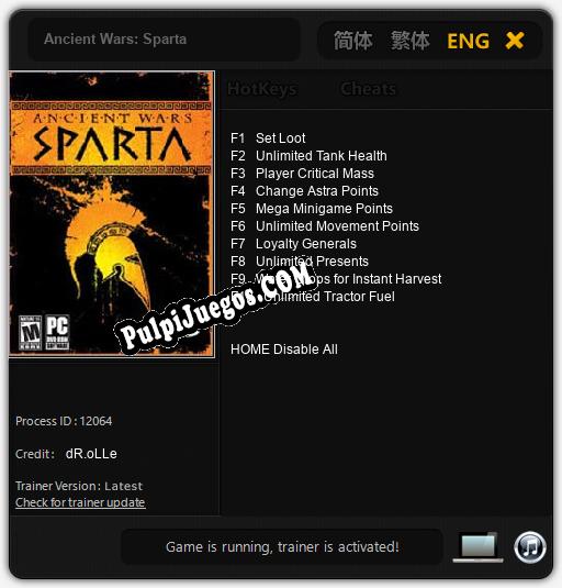 Ancient Wars: Sparta: Cheats, Trainer +10 [dR.oLLe]