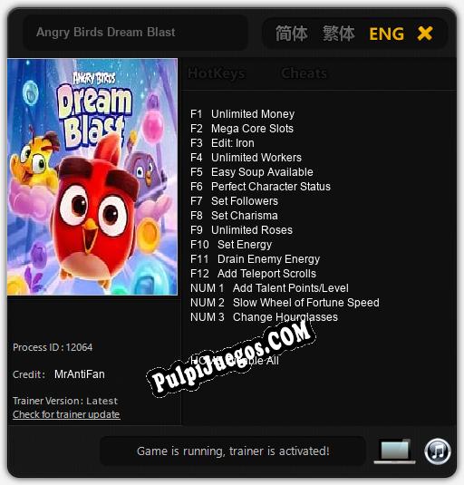 Angry Birds Dream Blast: Cheats, Trainer +15 [MrAntiFan]