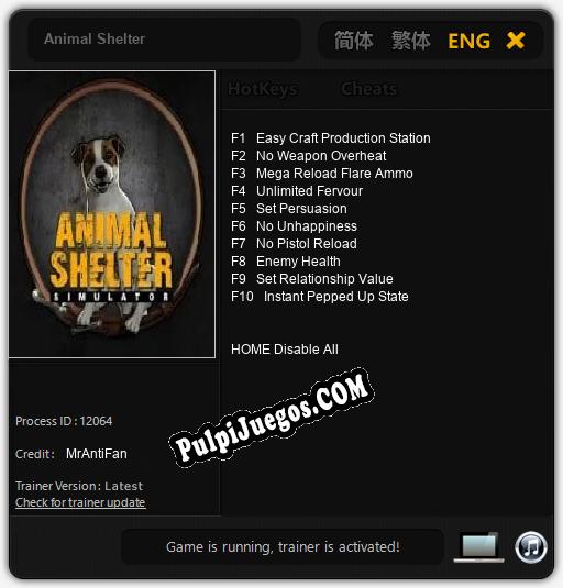 Animal Shelter: Cheats, Trainer +10 [MrAntiFan]