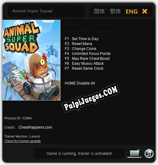 Animal Super Squad: Treinador (V1.0.26)