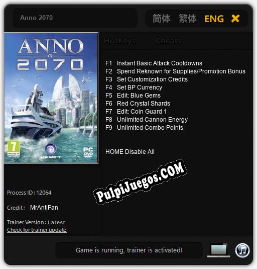 Entrenador liberado a Anno 2070 [v1.0.5]