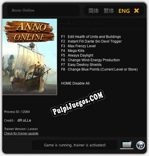 Anno Online: Treinador (V1.0.62)