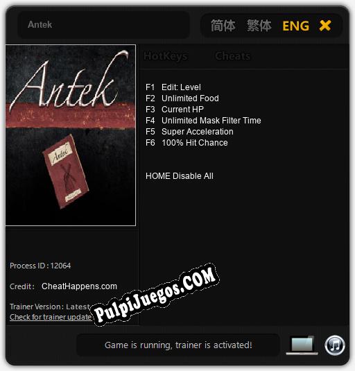 Antek: Cheats, Trainer +6 [CheatHappens.com]