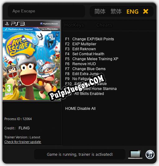 Ape Escape: Cheats, Trainer +12 [FLiNG]