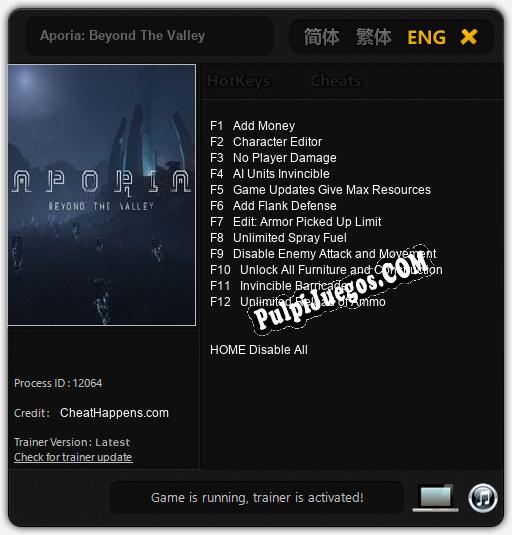 Aporia: Beyond The Valley: Treinador (V1.0.42)