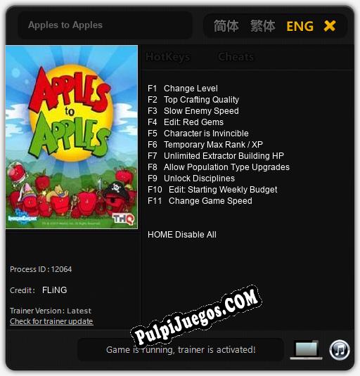 Apples to Apples: Cheats, Trainer +11 [FLiNG]