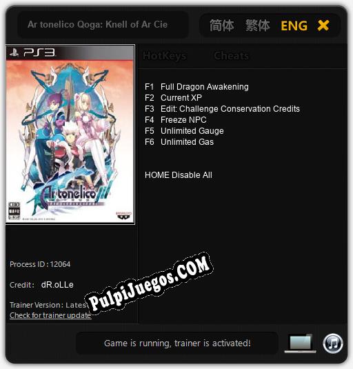 Ar tonelico Qoga: Knell of Ar Ciel: Trainer +6 [v1.9]