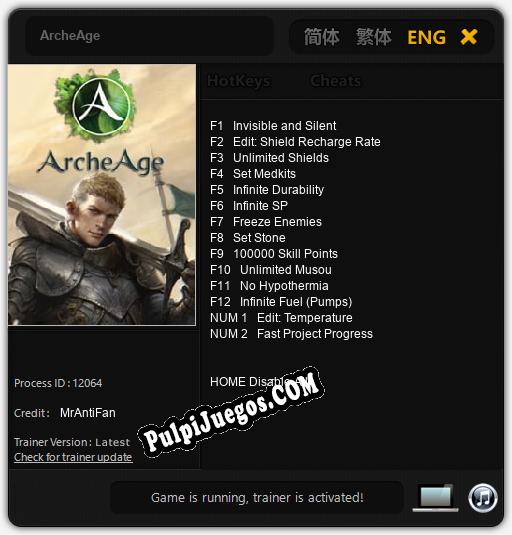 ArcheAge: Trainer +14 [v1.4]