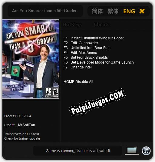 Entrenador liberado a Are You Smarter than a 5th Grader? (2007) [v1.0.8]