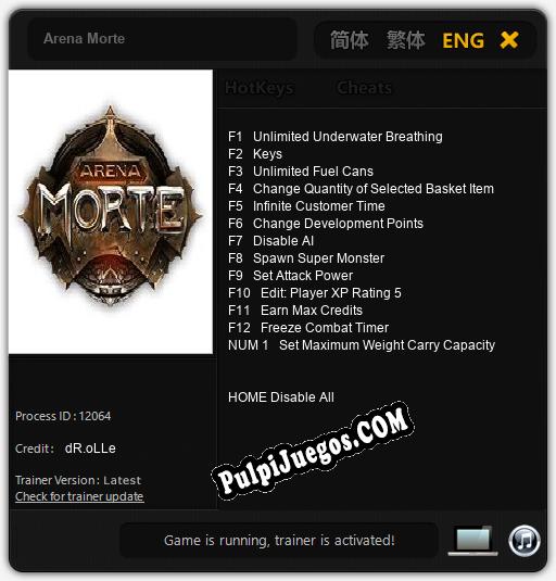 Arena Morte: Treinador (V1.0.84)