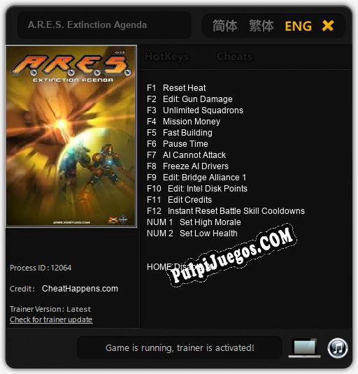 Entrenador liberado a A.R.E.S. Extinction Agenda [v1.0.7]