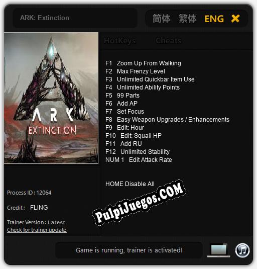 Entrenador liberado a ARK: Extinction [v1.0.9]