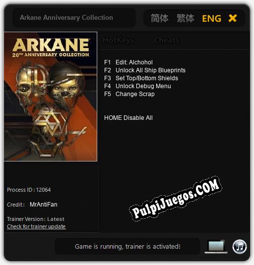 Arkane Anniversary Collection: Trainer +5 [v1.3]