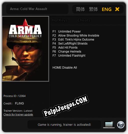 Arma: Cold War Assault: Cheats, Trainer +7 [FLiNG]