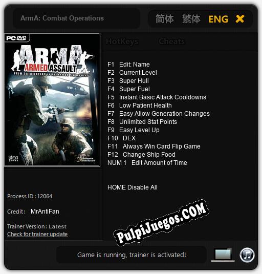 ArmA: Combat Operations: Cheats, Trainer +13 [MrAntiFan]