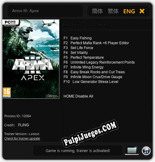 Arma III: Apex: Cheats, Trainer +10 [FLiNG]