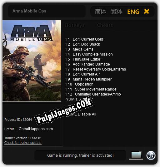 Entrenador liberado a Arma Mobile Ops [v1.0.7]