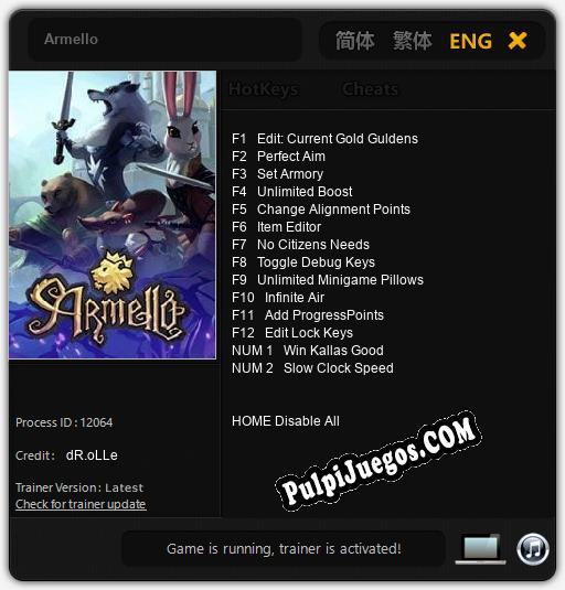 Entrenador liberado a Armello [v1.0.3]