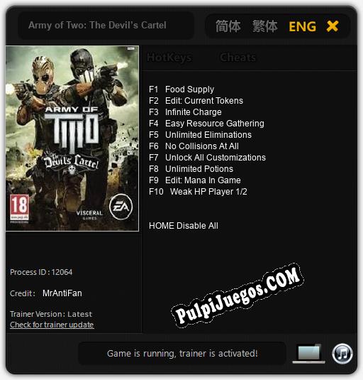 Army of Two: The Devil’s Cartel: Cheats, Trainer +10 [MrAntiFan]