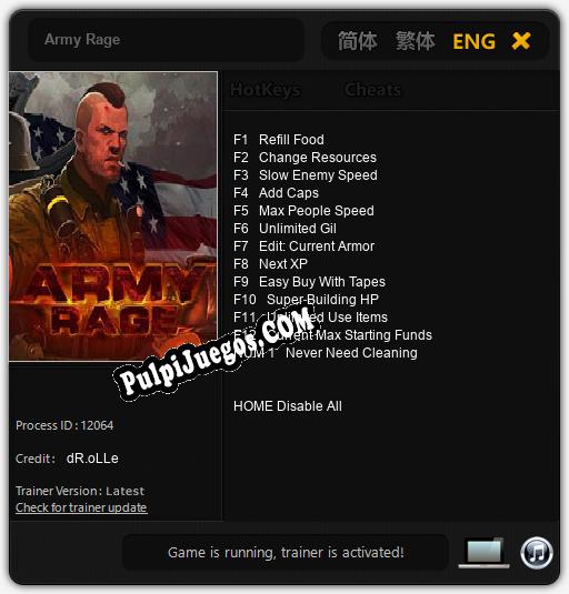 Army Rage: Trainer +13 [v1.8]