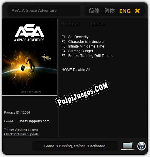 ASA: A Space Adventure: Cheats, Trainer +5 [CheatHappens.com]