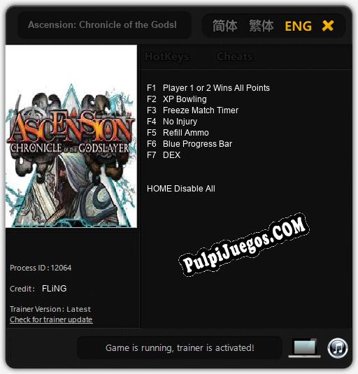 Ascension: Chronicle of the Godslayer: Cheats, Trainer +7 [FLiNG]