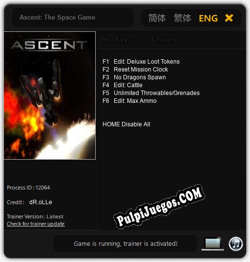 Ascent: The Space Game: Trainer +6 [v1.5]