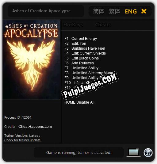 Ashes of Creation: Apocalypse: Cheats, Trainer +11 [CheatHappens.com]