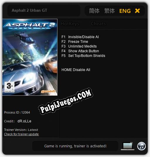 Asphalt 2 Urban GT: Cheats, Trainer +5 [dR.oLLe]