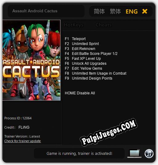 Assault Android Cactus: Trainer +9 [v1.6]