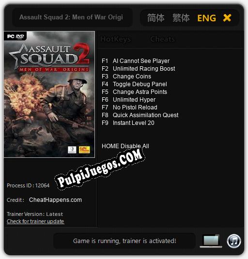 Assault Squad 2: Men of War Origins: Cheats, Trainer +9 [CheatHappens.com]