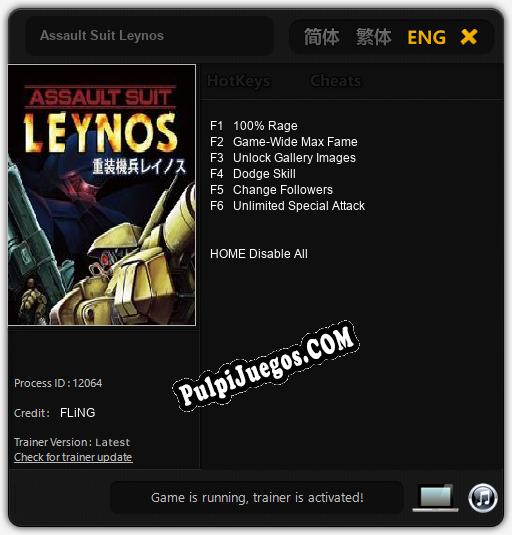 Entrenador liberado a Assault Suit Leynos [v1.0.9]