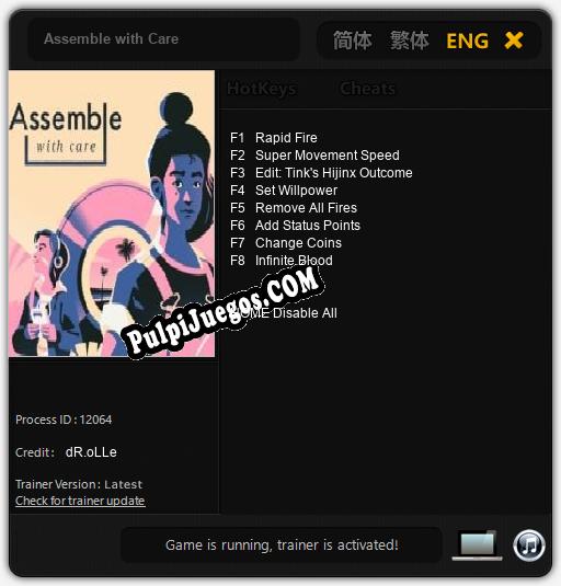 Entrenador liberado a Assemble with Care [v1.0.3]