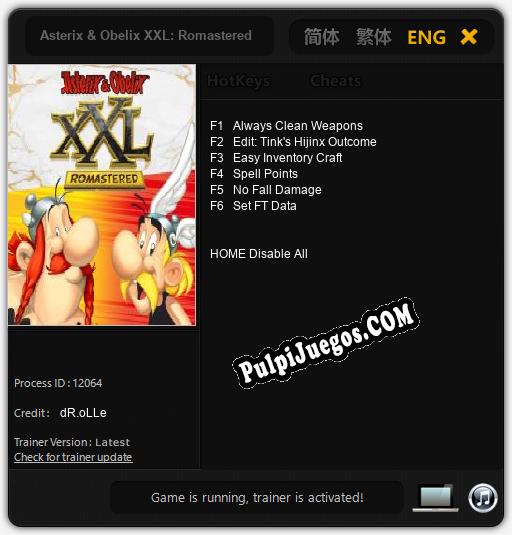 Asterix & Obelix XXL: Romastered: Trainer +6 [v1.3]