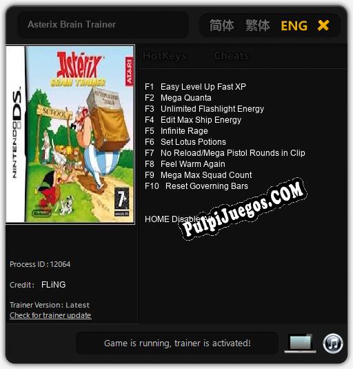 Asterix Brain Trainer: Cheats, Trainer +10 [FLiNG]