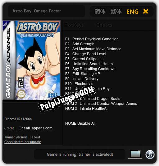 Entrenador liberado a Astro Boy: Omega Factor [v1.0.4]