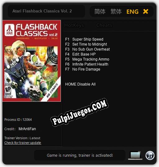 Atari Flashback Classics Vol. 2: Treinador (V1.0.21)