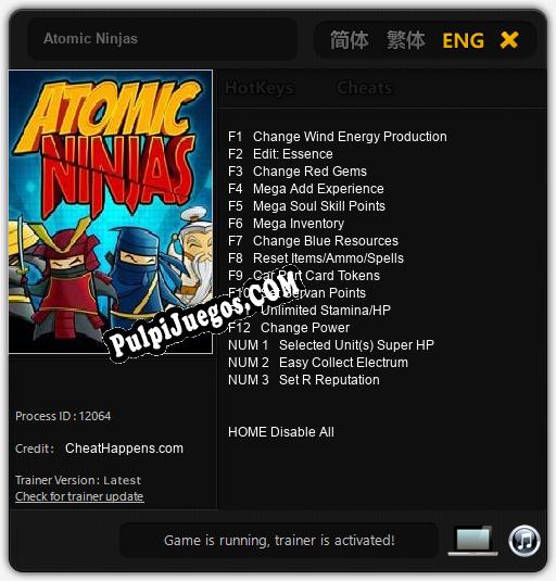 Atomic Ninjas: Treinador (V1.0.6)