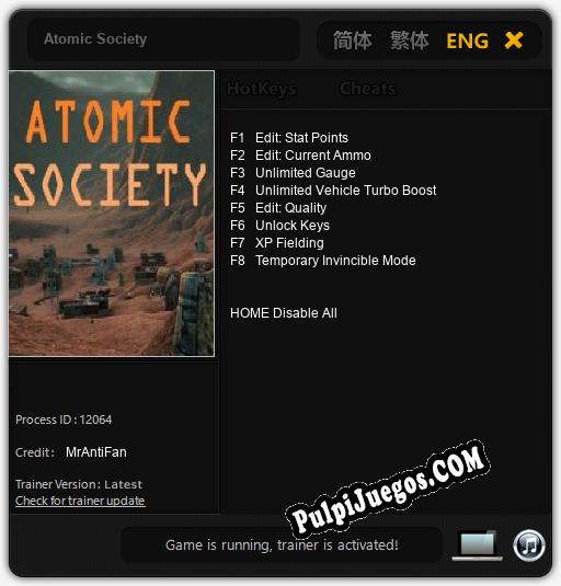 Atomic Society: Treinador (V1.0.78)