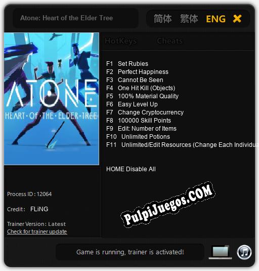 Atone: Heart of the Elder Tree: Cheats, Trainer +11 [FLiNG]