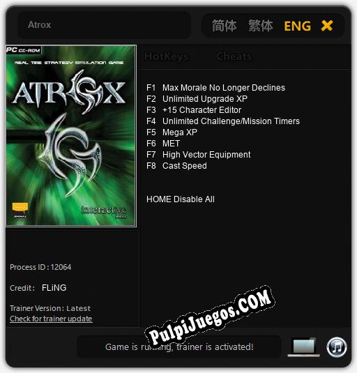 Atrox: Treinador (V1.0.60)