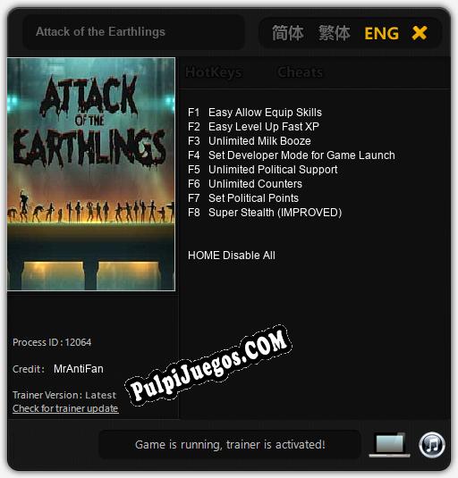 Attack of the Earthlings: Treinador (V1.0.19)