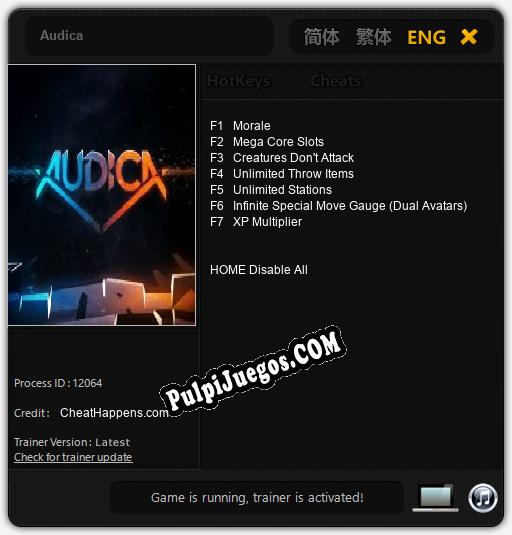 Audica: Trainer +7 [v1.9]