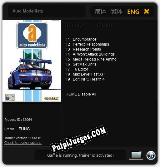 Entrenador liberado a Auto Modellista [v1.0.8]