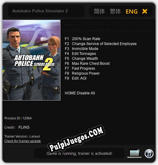 Autobahn Police Simulator 2: Cheats, Trainer +9 [FLiNG]