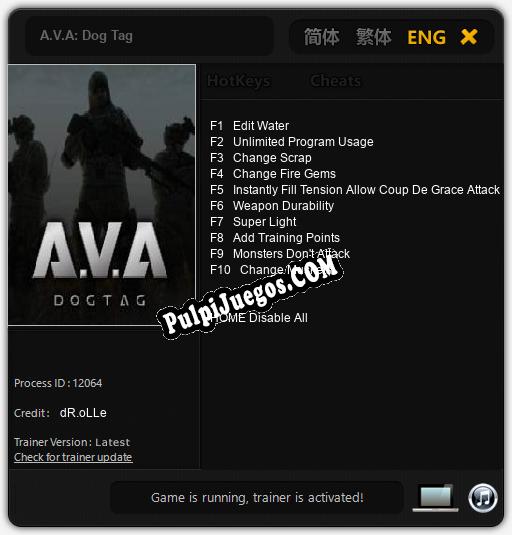 A.V.A: Dog Tag: Trainer +10 [v1.1]