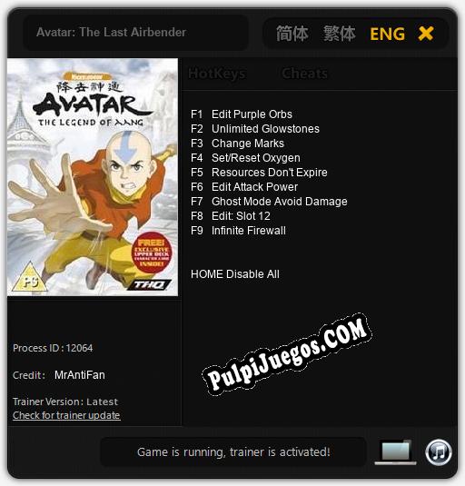 Avatar: The Last Airbender: Trainer +9 [v1.6]